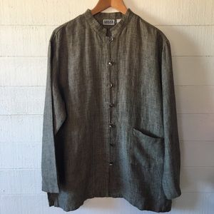 Oriental  Chico's 100% Linen Tunic Top Size 3 (XL)